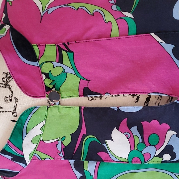 Talbots retro print top - Picture 2 of 7